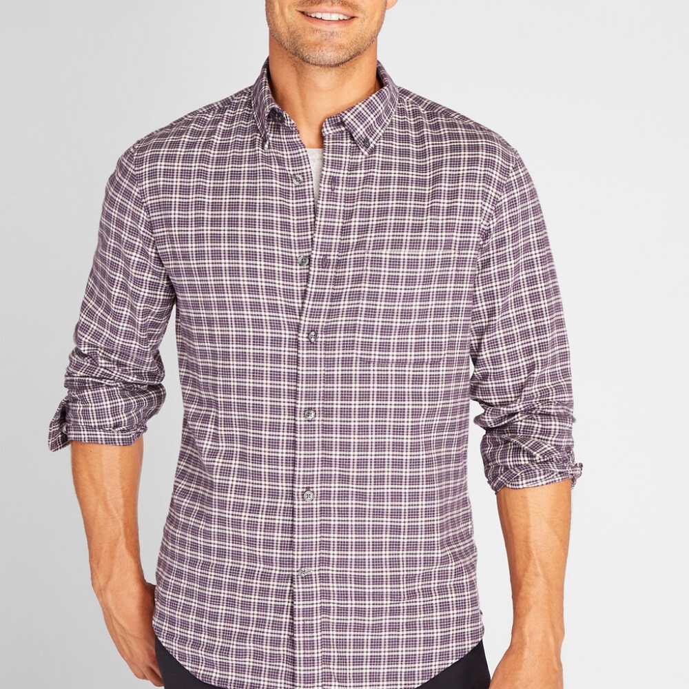 Long Sleeve Button Down Plaid Flannel Shirt - New With Tags - NEVER WORN - Multi